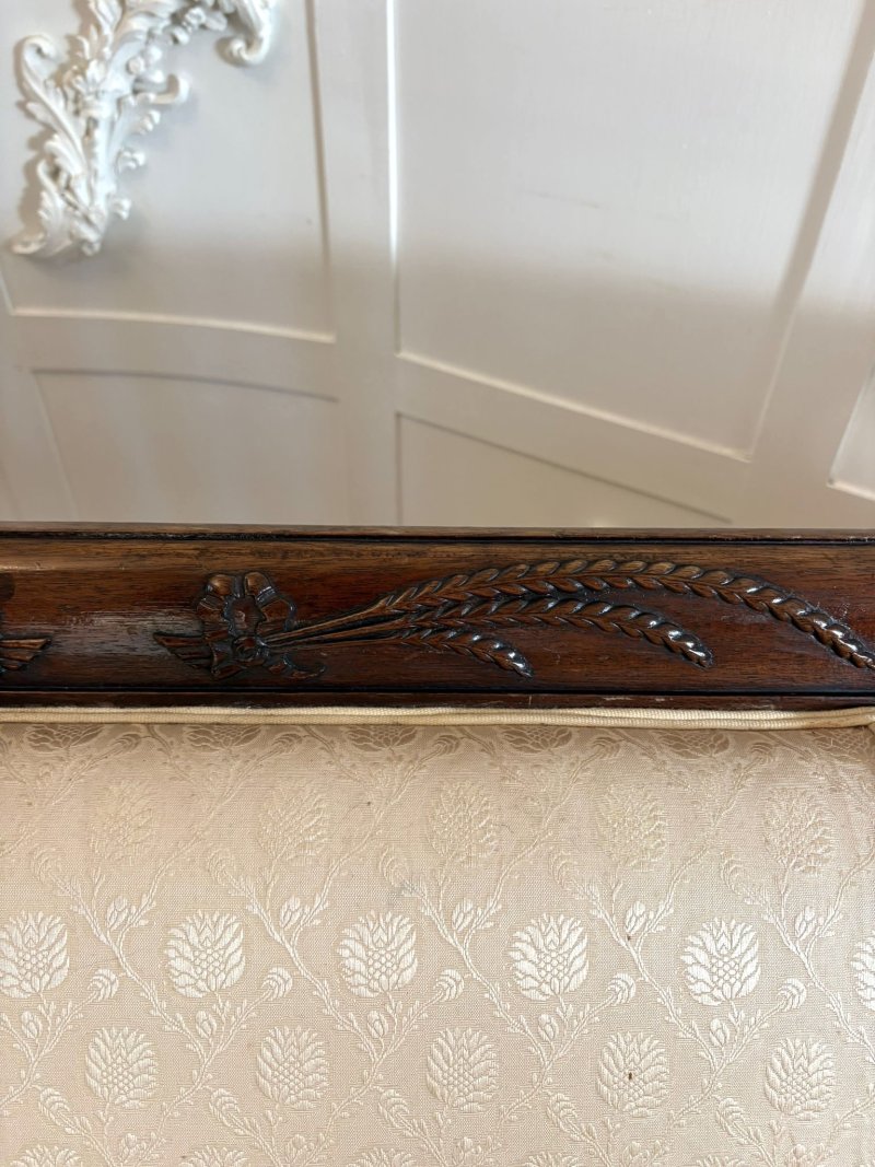 Quality Antique Victorian Regency Style Mahogany Carved Sofa